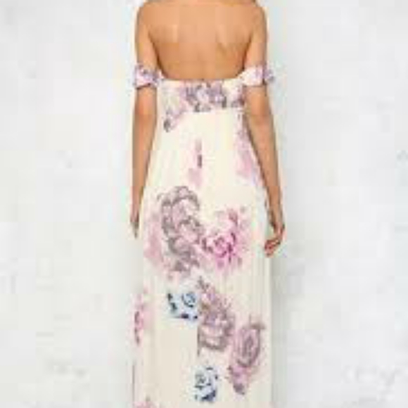 Angel Biba Off-Shoulder Maxi Slit Dress - Picture 5 of 6